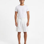 SHORTS IN LINO WHITE - Benevierre