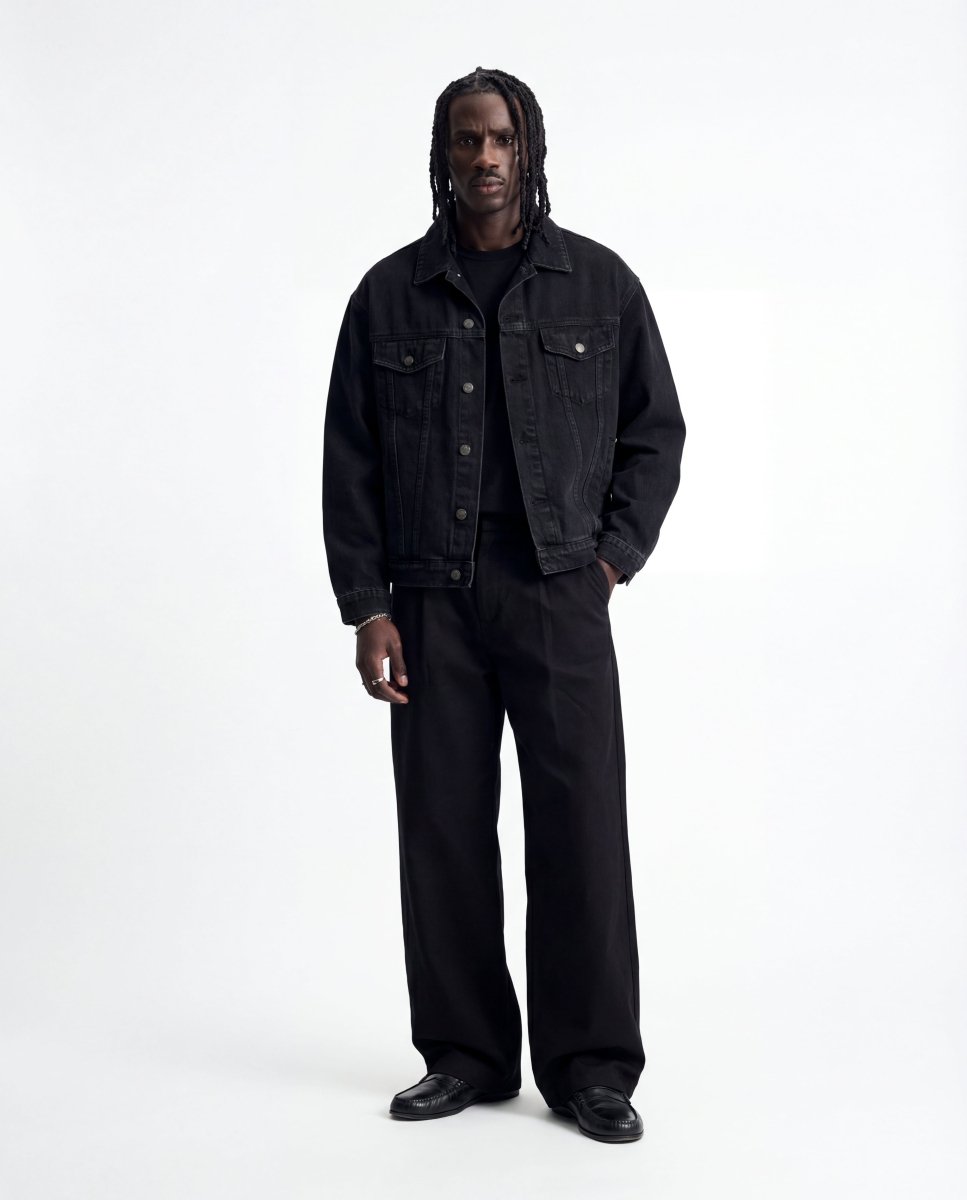 SKYLINE DENIM JACKET BLACK - Benevierre