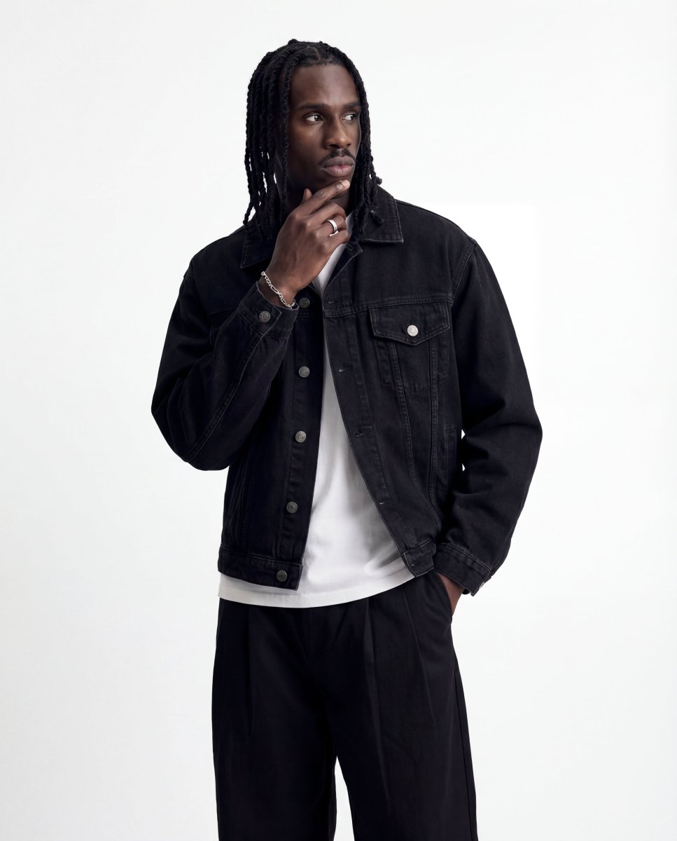 SKYLINE DENIM JACKET BLACK - Benevierre