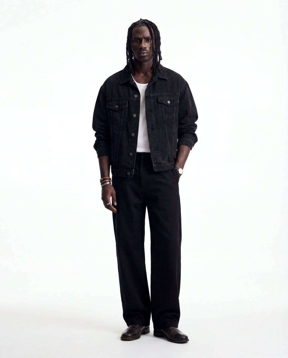SKYLINE DENIM JACKET BLACK - Benevierre