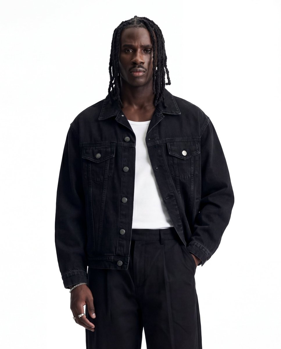 SKYLINE DENIM JACKET BLACK - Benevierre