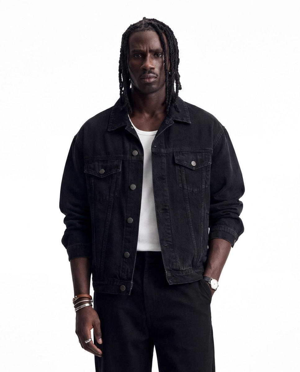 SKYLINE DENIM JACKET BLACK - Benevierre