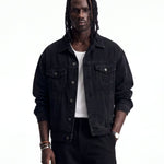 SKYLINE DENIM JACKET BLACK - Benevierre