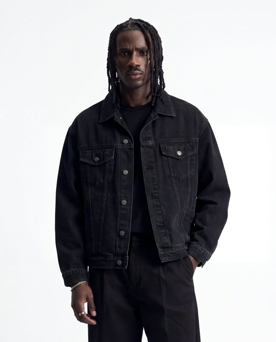 SKYLINE DENIM JACKET BLACK - Benevierre