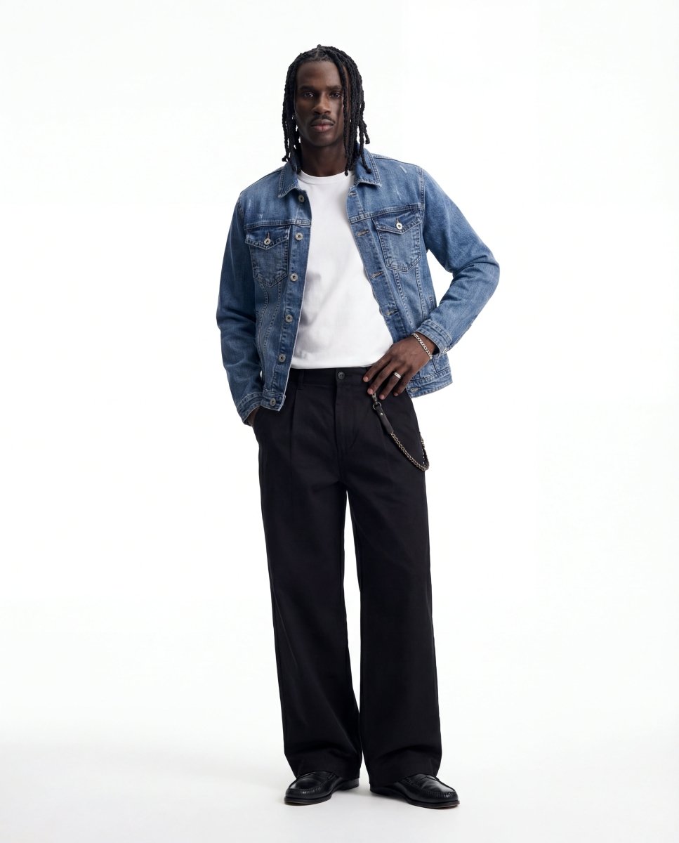 SKYLINE DENIM JACKET LIGHT BLUE - Benevierre