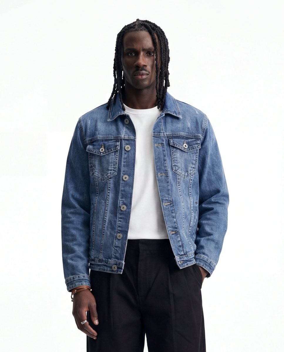 SKYLINE DENIM JACKET LIGHT BLUE - Benevierre