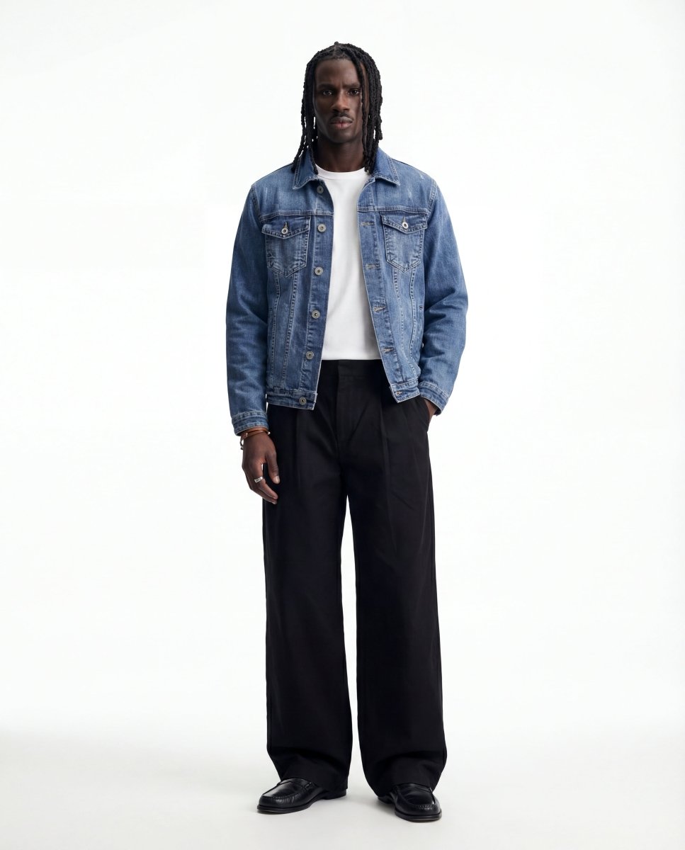 SKYLINE DENIM JACKET LIGHT BLUE - Benevierre