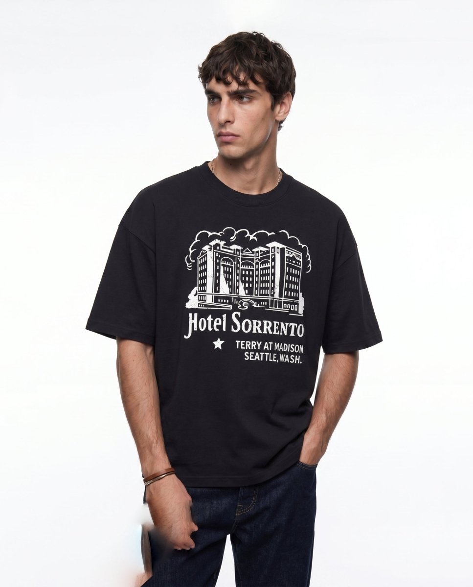'SORRENTO' BLACK TEE - Benevierre