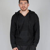 SWEATER HOODLACE BLACK - Benevierre