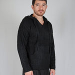 SWEATER HOODLACE BLACK - Benevierre