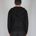 SWEATER HOODLACE BLACK - Benevierre