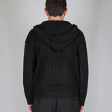 SWEATER HOODLACE BLACK - Benevierre