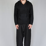SWEATER HOODLACE BLACK - Benevierre