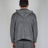 SWEATER HOODLACE GREY - Benevierre