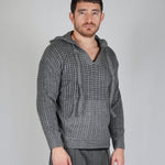 SWEATER HOODLACE GREY - Benevierre