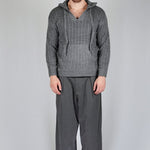 SWEATER HOODLACE GREY - Benevierre