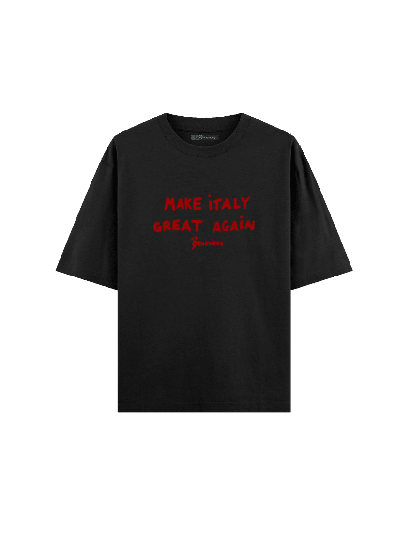 T - SHIRT BLACK MAKE ITALY GREAT AGAIN - Benevierre