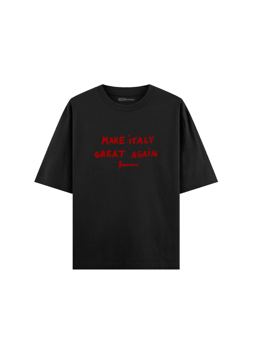 T - SHIRT BLACK MAKE ITALY GREAT AGAIN - Benevierre