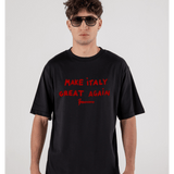 T - SHIRT BLACK MAKE ITALY GREAT AGAIN - Benevierre