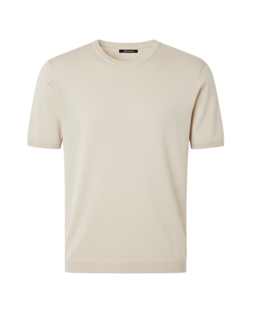 T - SHIRT IN MAGLIA BEIGE - Benevierre