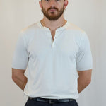 T - SHIRT IN MAGLIA COLLO SERAFINO BIANCA - Benevierre