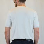 T - SHIRT IN MAGLIA COLLO SERAFINO BIANCA - Benevierre
