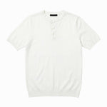 T - SHIRT IN MAGLIA COLLO SERAFINO BIANCA - Benevierre