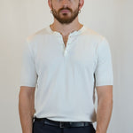 T - SHIRT IN MAGLIA COLLO SERAFINO BIANCA - Benevierre
