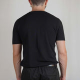 T - SHIRT IN MAGLIA COLLO SERAFINO NERA - Benevierre