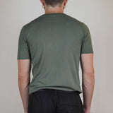 T - SHIRT IN MAGLIA COLLO SERAFINO VERDE - Benevierre