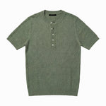 T - SHIRT IN MAGLIA COLLO SERAFINO VERDE - Benevierre