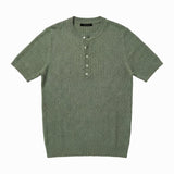 T - SHIRT IN MAGLIA COLLO SERAFINO VERDE - Benevierre