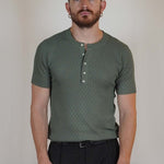 T - SHIRT IN MAGLIA COLLO SERAFINO VERDE - Benevierre