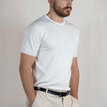 T - SHIRT IN MAGLIA DI VISCOSA BIANCA - Benevierre