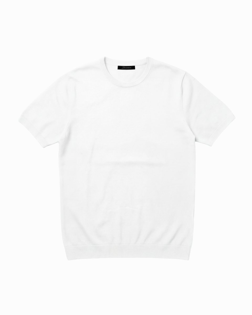 T - SHIRT IN MAGLIA DI VISCOSA BIANCA - Benevierre