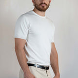 T - SHIRT IN MAGLIA DI VISCOSA BIANCA - Benevierre