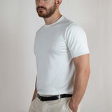 T - SHIRT IN MAGLIA DI VISCOSA BIANCA - Benevierre