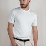 T - SHIRT IN MAGLIA DI VISCOSA BIANCA - Benevierre