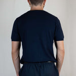 T - SHIRT IN MAGLIA DI VISCOSA BLU - Benevierre