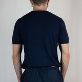 T - SHIRT IN MAGLIA DI VISCOSA BLU - Benevierre