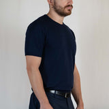 T - SHIRT IN MAGLIA DI VISCOSA BLU - Benevierre
