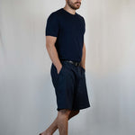 T - SHIRT IN MAGLIA DI VISCOSA BLU - Benevierre