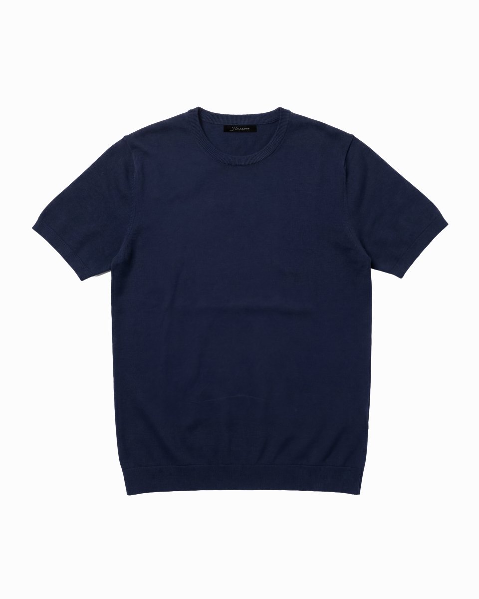 T - SHIRT IN MAGLIA DI VISCOSA BLU - Benevierre