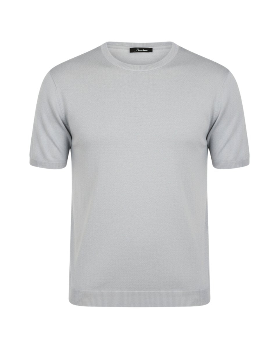 T - SHIRT IN MAGLIA GRIGIA - Benevierre