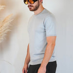 T - SHIRT IN MAGLIA GRIGIA - Benevierre