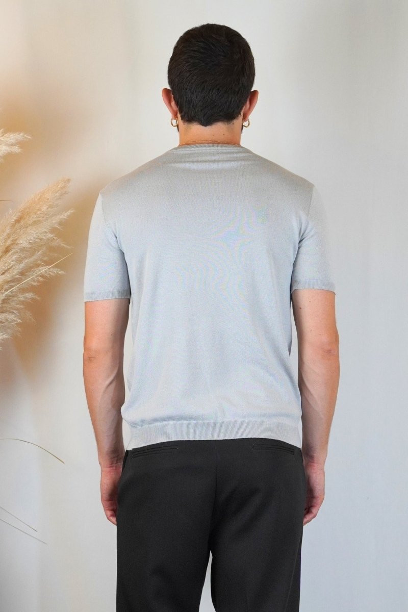 T - SHIRT IN MAGLIA GRIGIA - Benevierre