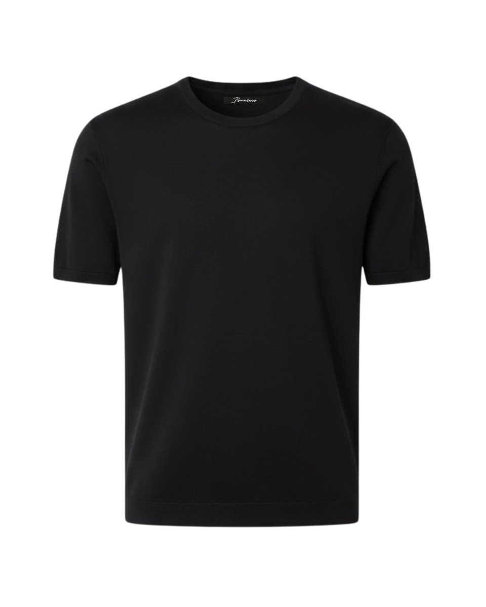 T - SHIRT IN MAGLIA NERA - Benevierre