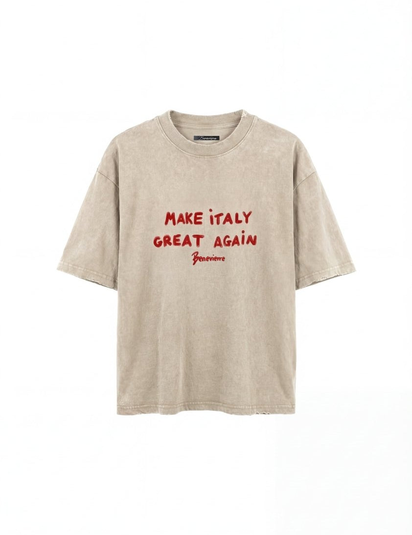 T - SHIRT SAND MAKE ITALY GREAT AGAIN - Benevierre