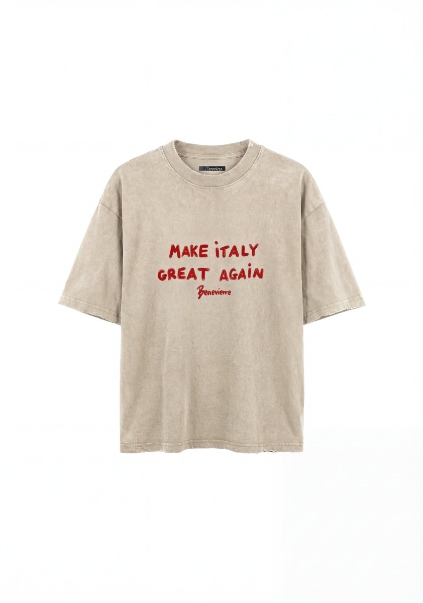 T - SHIRT SAND MAKE ITALY GREAT AGAIN - Benevierre