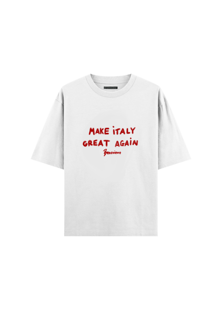 T - SHIRT WHITE MAKE ITALY GREAT AGAIN - Benevierre